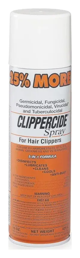 Clippercide Spray 5-in-1 Disinfectant Lubricant Cleaner 15 oz