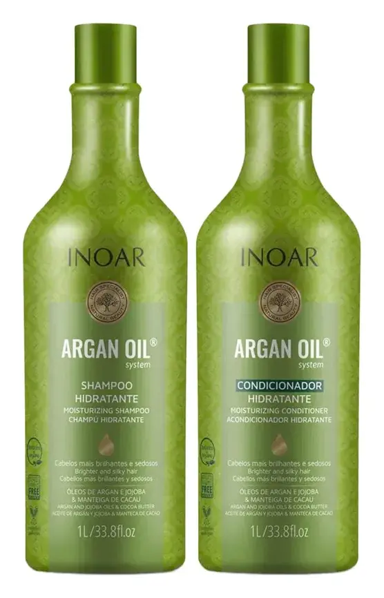 Inoar Argan Oil Shampoo & Conditioner Hydrating Set 67.6 fl oz