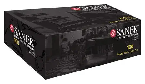 Sanek Black Nitrile Gloves