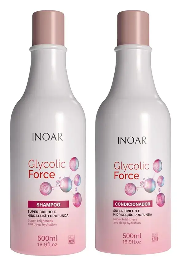 Inoar Glycolic Force Shampoo & Conditioner Bundle 2 x 16.9 fl oz