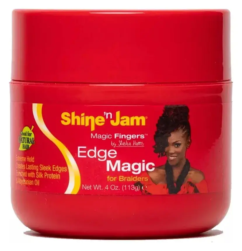 Shine'n Jam Magic Fingers Conditioning Braiding Edge Control Gel 4 oz