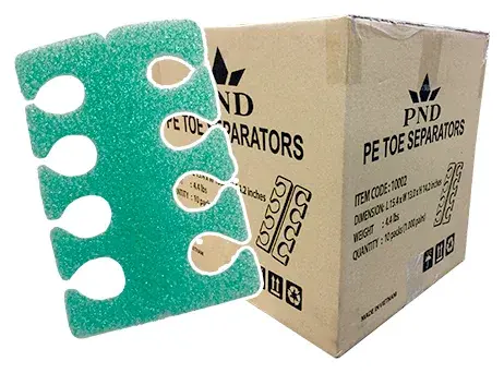 PND PE Toe Separators Multi-Color, Case of 1,000 Pairs