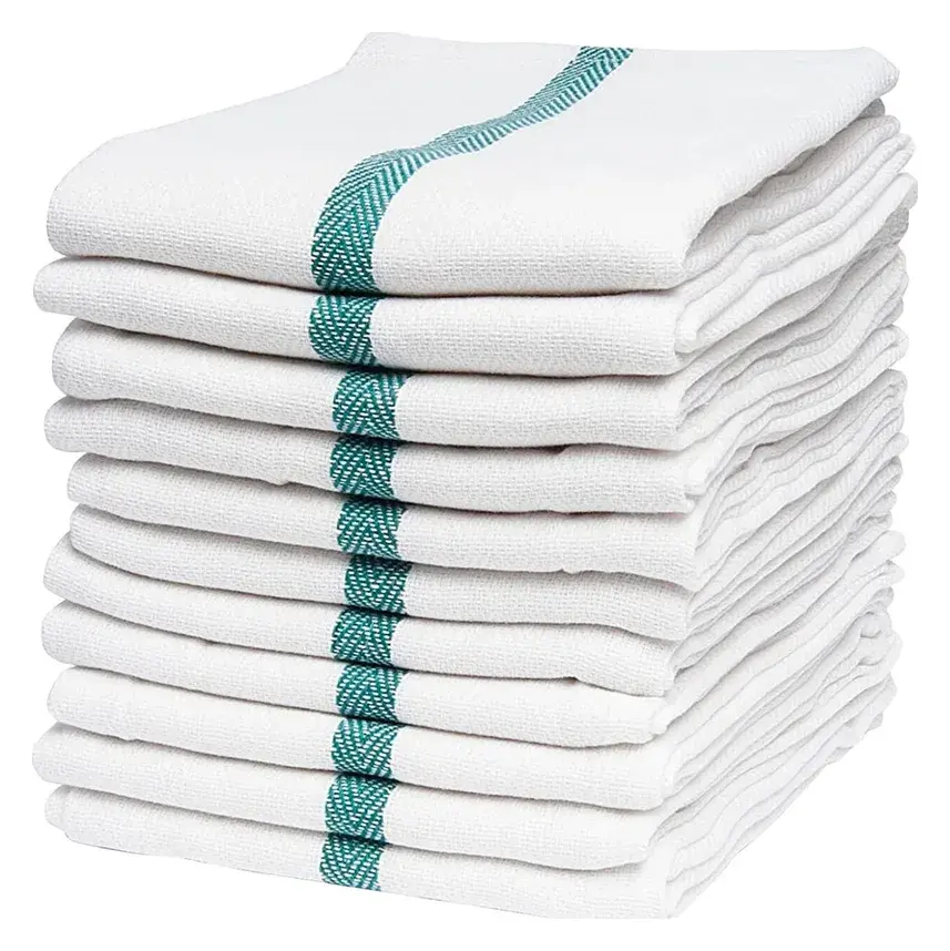 Diane 12-Pack Cotton Barber Towels 15" x 26" White DET005