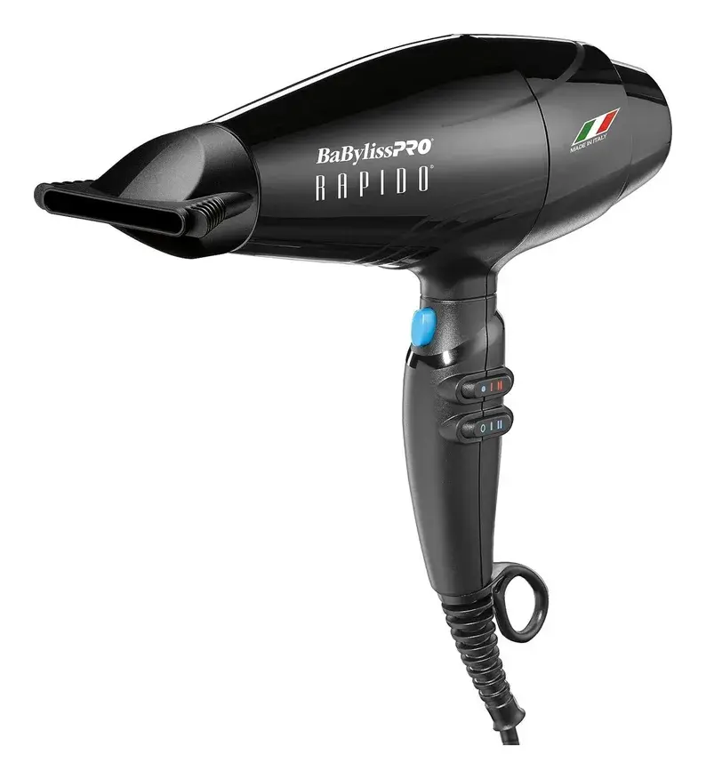 BaBylissPRO Rapido Nano Titanium 2000W Brushless Professional Dryer Black BRAP1