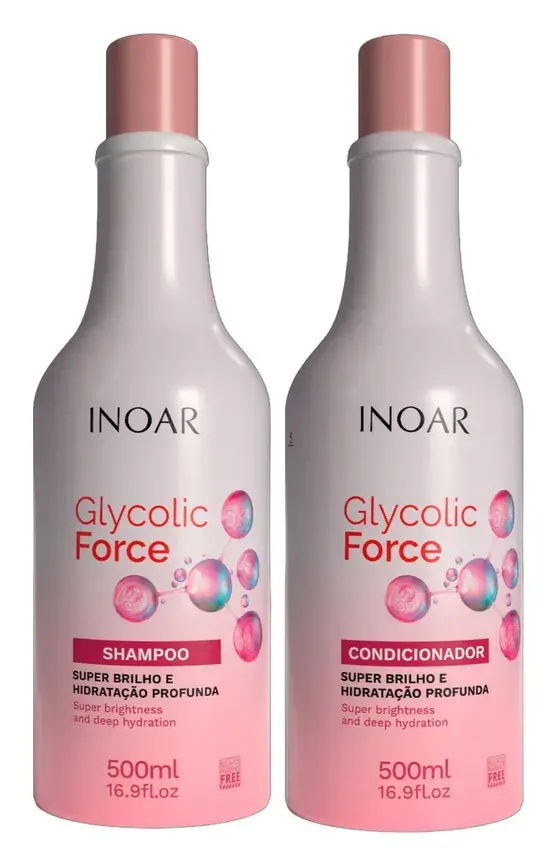 Inoar Glycolic Force Shampoo and Conditioner Kit 1000 ml