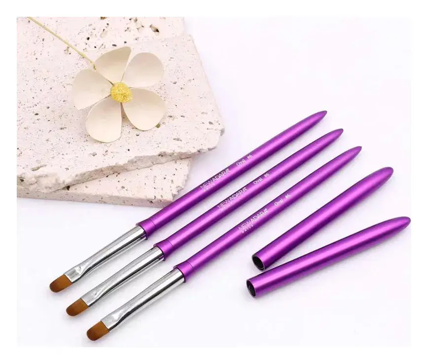 New Adara Synthetic Oval Gel Brush #6
