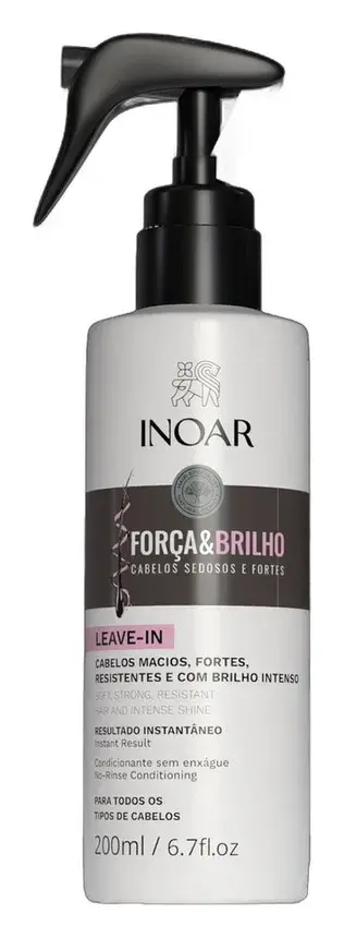 INOAR Strength & Shine Leave-In Treatment for Damaged Hair 6.7 fl oz