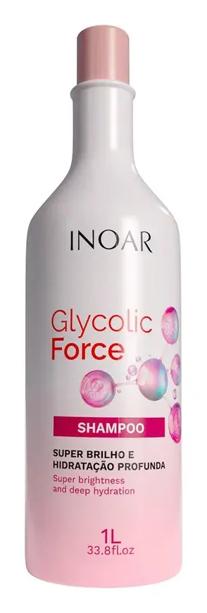 INOAR Glycolic Force Shampoo with Glycolic Acid 33.8 fl oz