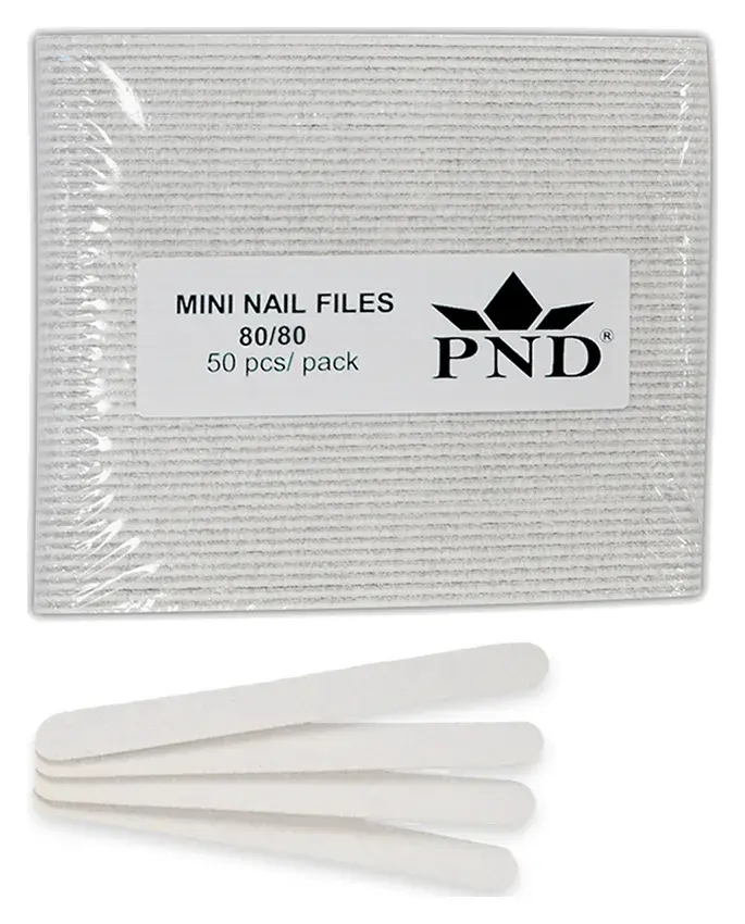 PND Manicure Files Plastic Center White 80/100, Case of 100 Packs