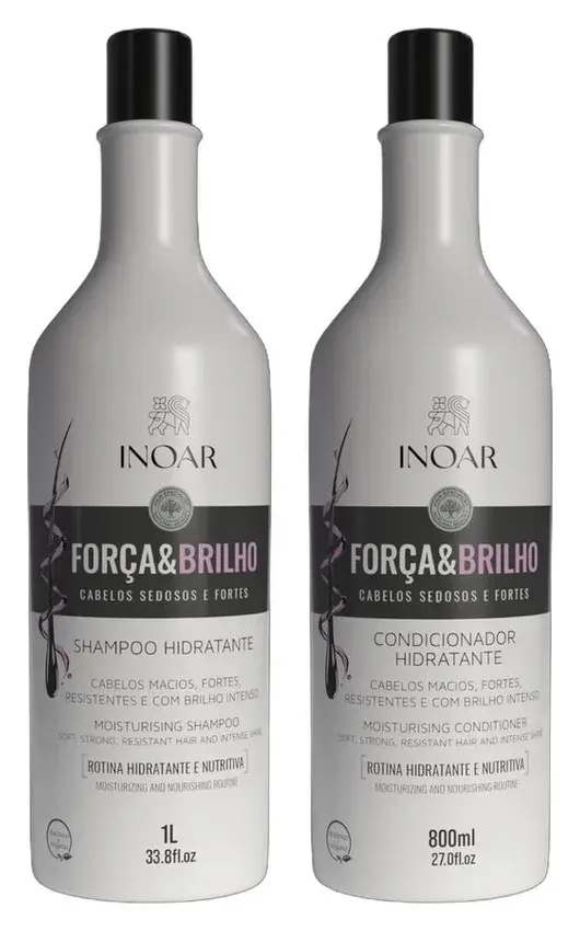 Inoar Forca & Brilho Shampoo and Conditioner Kit 1000 ml