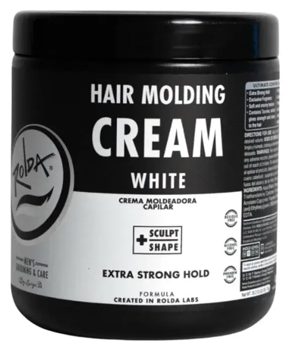 Rolda White Molding Hair Cream for Men Curl-Defining Medium-Strong Hold 35.2 oz