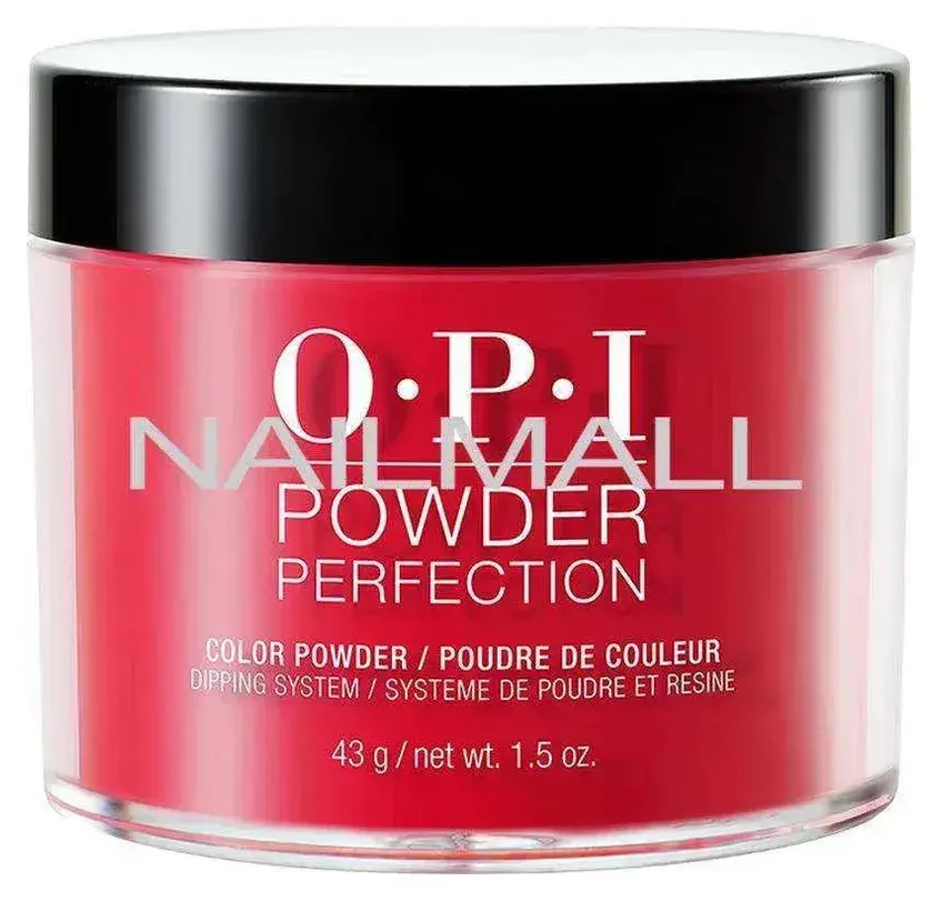 OPI Powder Perfection Dip Powder Red Hot Rio 1.5 oz DPA70
