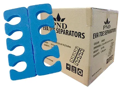 PND EVA Toe Separators Multi-Color, Case of 1,000 Pairs