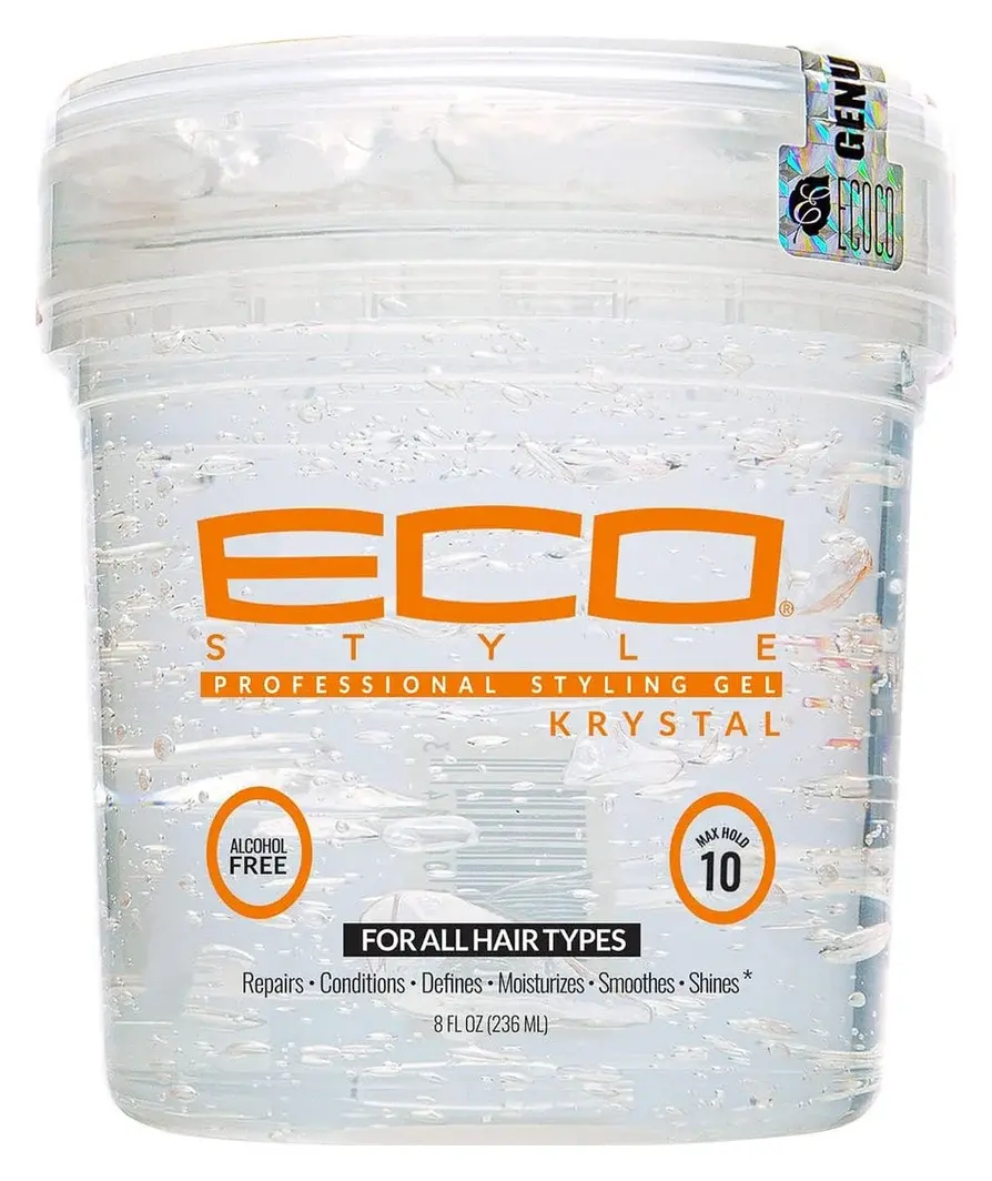 Eco Style Krystal Styling Gel Strong Hold Weightless 8 oz