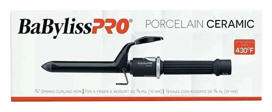 BaBylissPRO Porcelain Ceramic 3/4" Spring Curling Iron BP75SUC