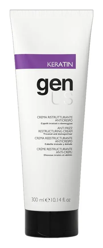 Genus Keratin Cream 300ml Restorative Fluid Emulsion for Damaged Hair